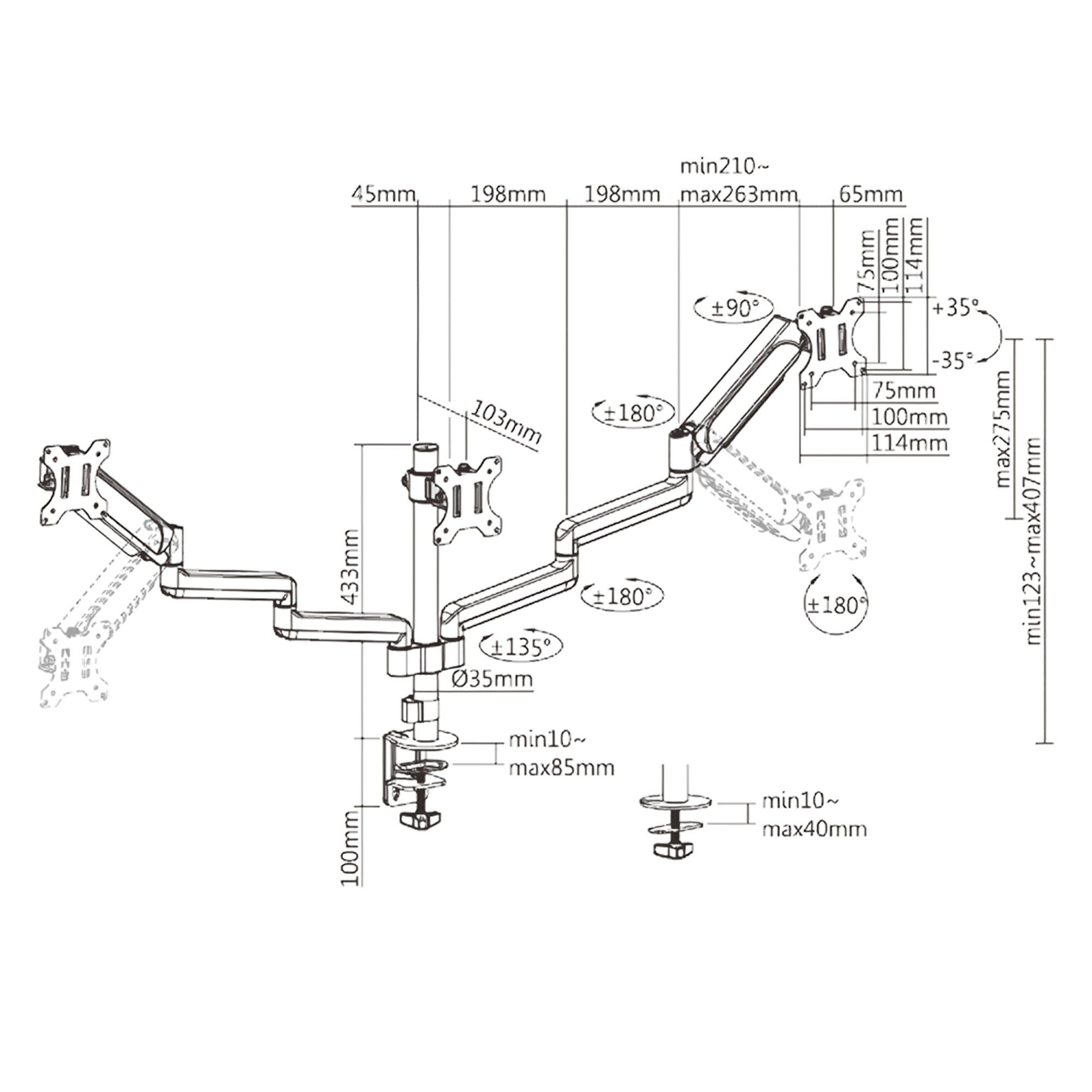 NPO STD49024 Monitör Kolu